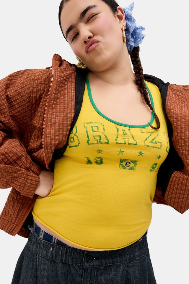 T-Shirt UO Brazil con Scollo Rotondo e Maniche Corte #4