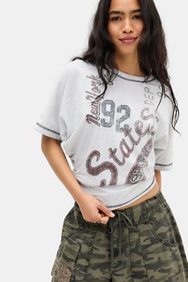 T-shirt UO Stateside Koko froncé
