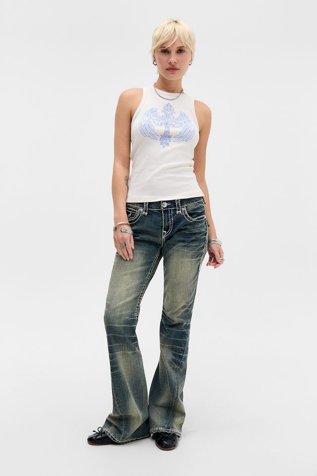 Silence + Noise Lexi Grunge Cross Tank Top | Urban Outfitters UK