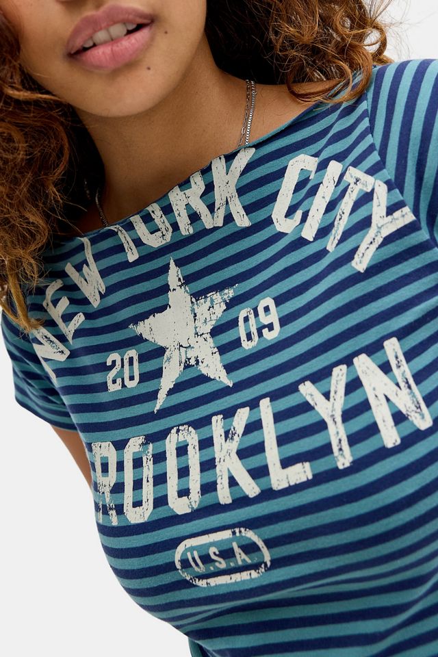 UO New York Slash Neck Graphic Tee #2