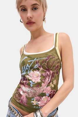 Canotta UO Khaki Kyoto Fish