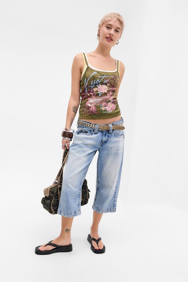 Camiseta sin Mangas UO Khaki Kyoto Fish #1