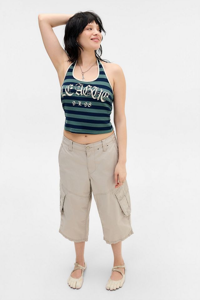 Top con Allacciatura al Collo a Righe Grunge UO League #1