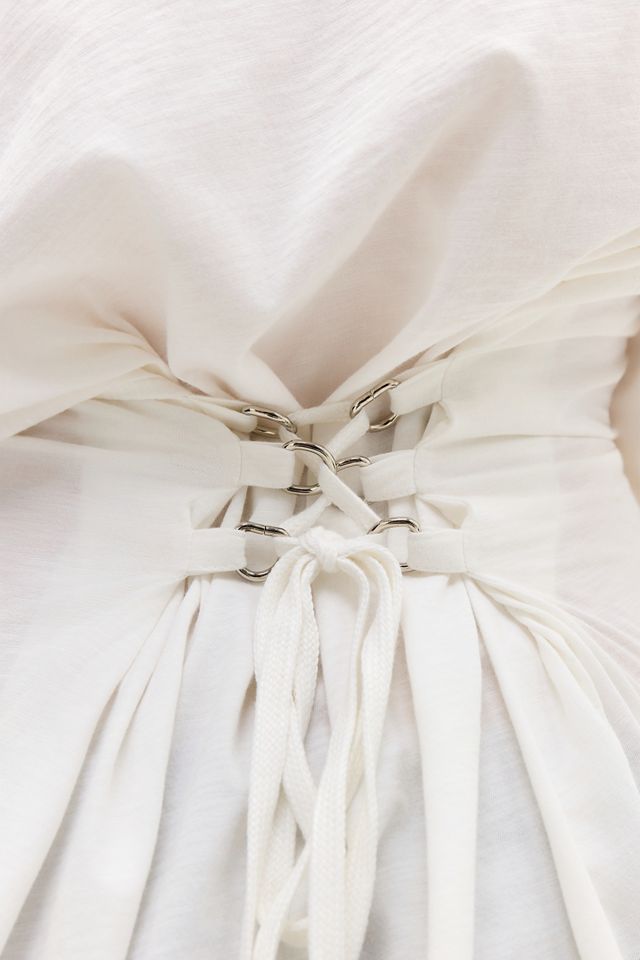 UO Harbour Off-Shoulder Tie-Up T-Shirt #2