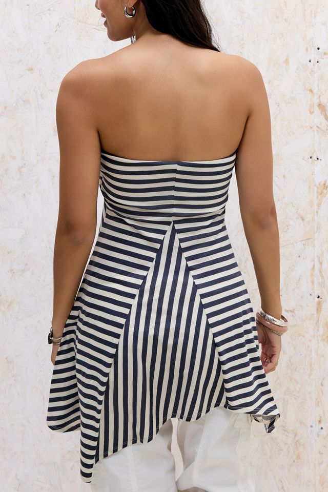 UO Grunge Streifen Bandeau Tunika-Top #3