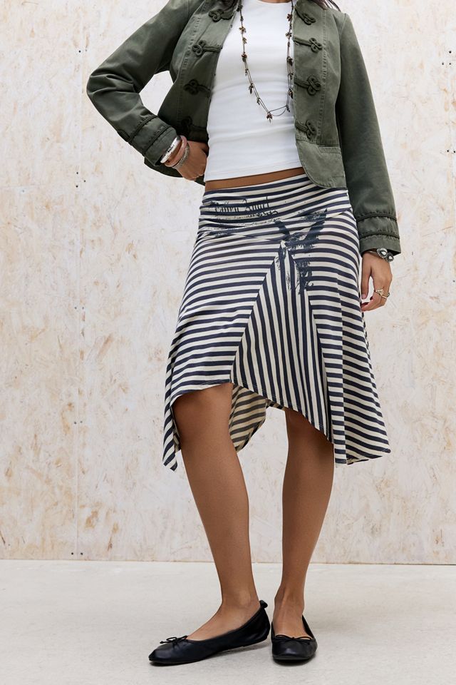 UO Grunge Streifen Bandeau Tunika-Top #4