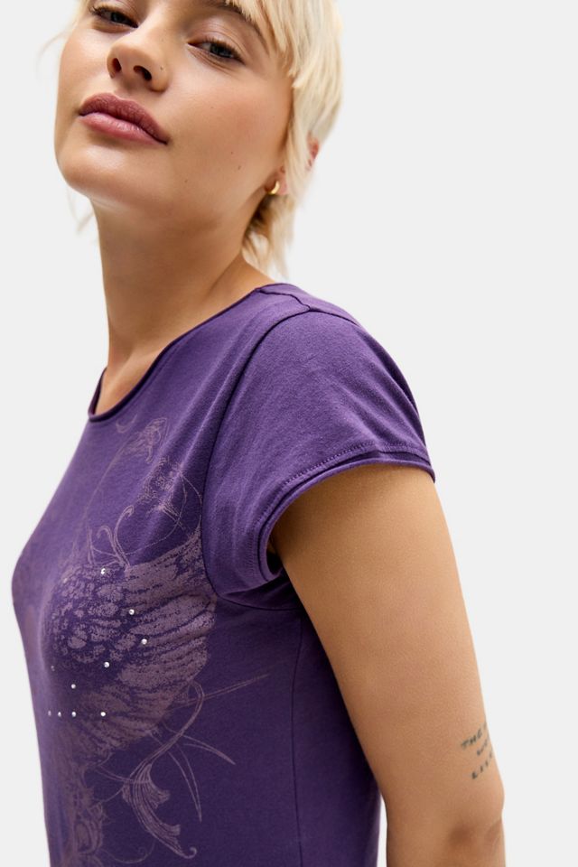 T-Shirt Baby UO con Stampa Teschio Grunge #2