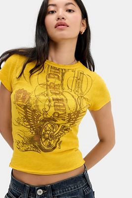 T-shirt bébé en fil flammé UO Ride Or Die