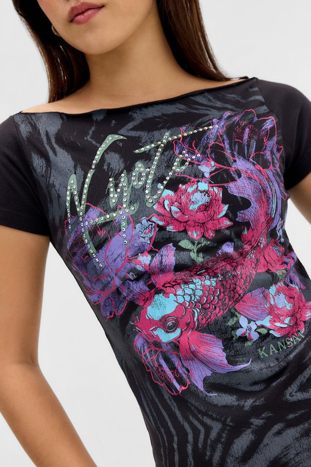 Kimchi Blue Kyoto Slash Graphic Baby Tee #2