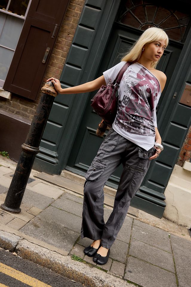 T-shirt froncé UO Face Stamp Sai #2
