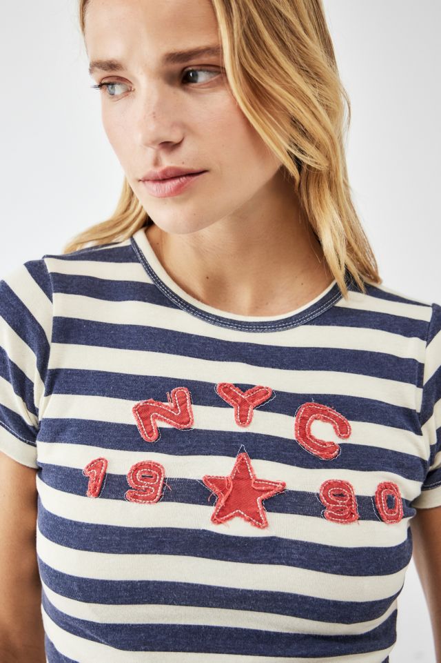 BDG Stripe NYC 1990 Baby T-Shirt | Urban Outfitters UK