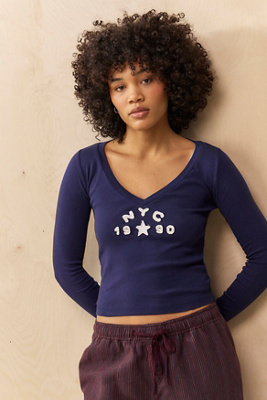 NYC 1990 Long-Sleeved T-Shirt en taille: XS - BDG - Modalova