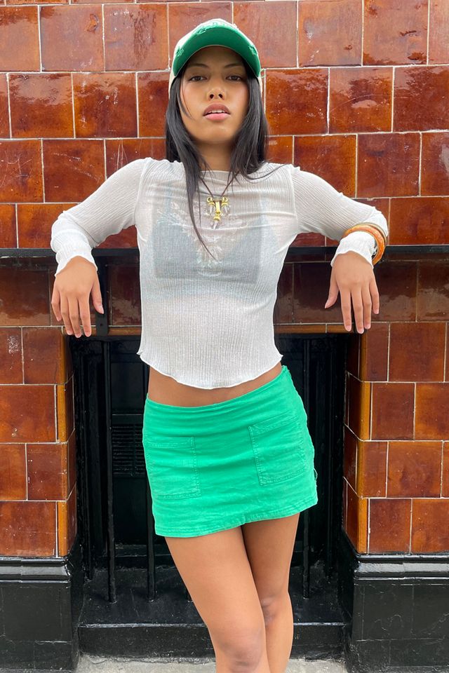 UO Floral Print Rib Top #1