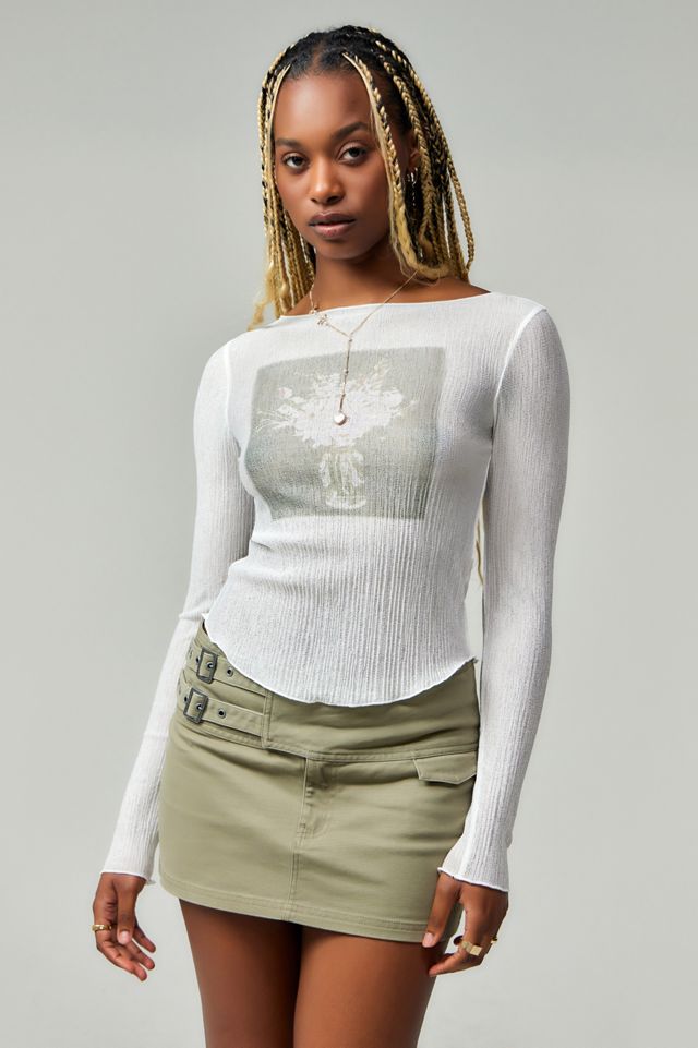 UO Floral Print Rib Top #2