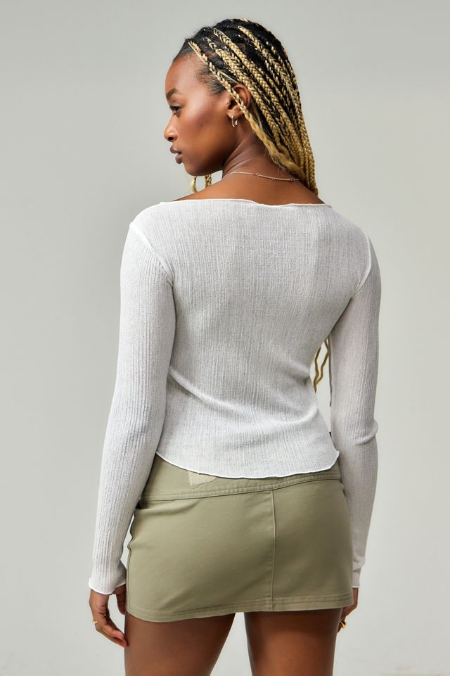 UO Floral Print Rib Top #5