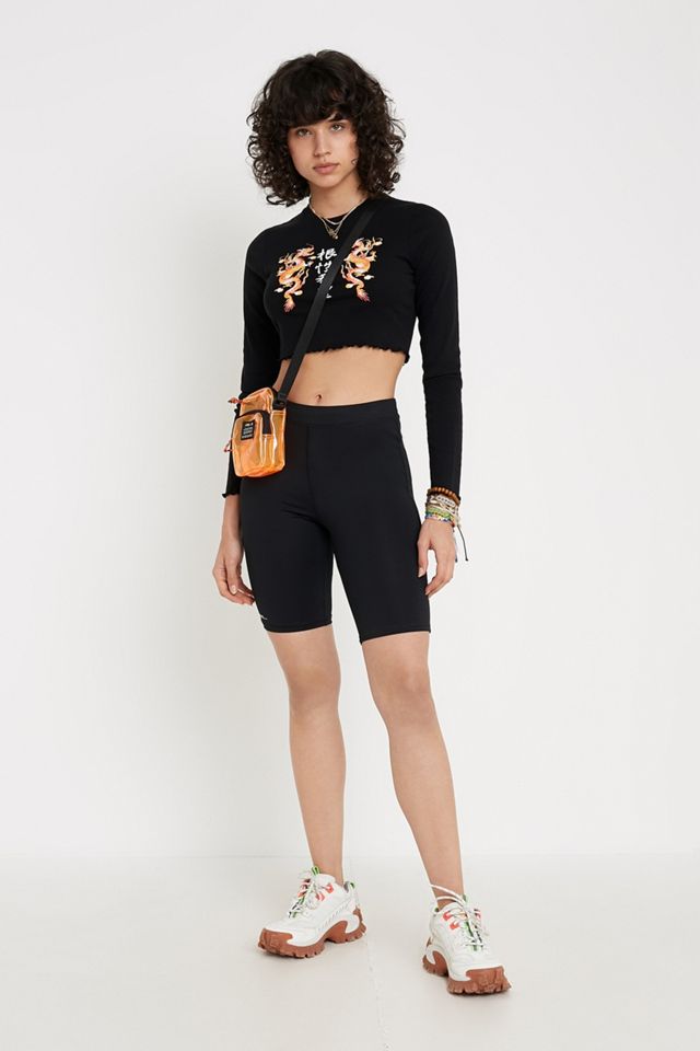 UO Dragon Print Long-Sleeve Lettuce Edge Top #2