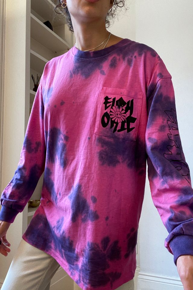 UO Flowers Tie-Dye Long-Sleeve Oversize Skate T-Shirt #1