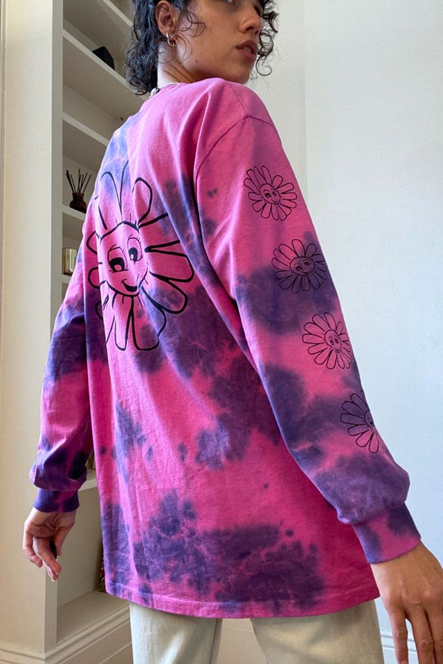 UO Flowers Tie-Dye Long-Sleeve Oversize Skate T-Shirt #3