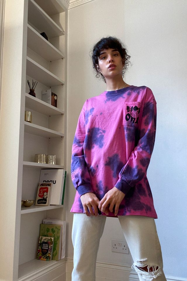 UO Flowers Tie-Dye Long-Sleeve Oversize Skate T-Shirt #4