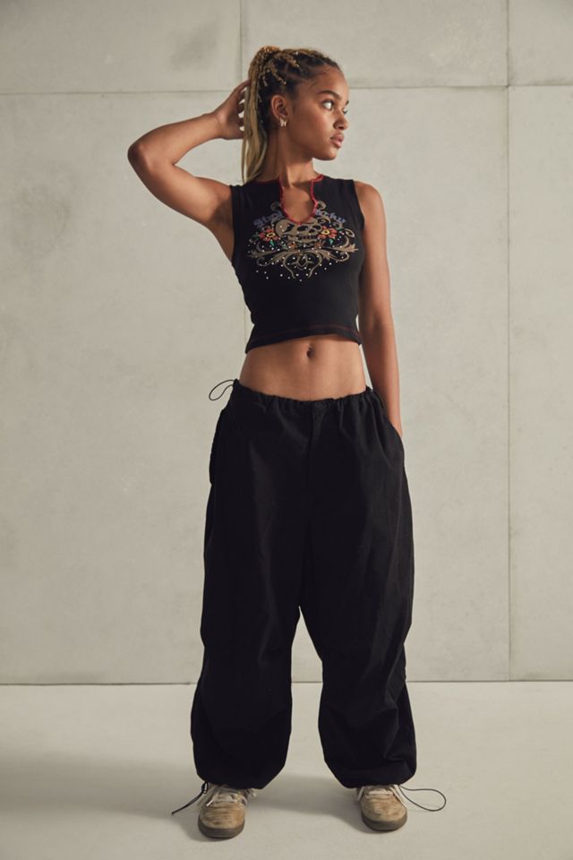 UO Black Stay Lucky Notch Neck Tank Top #3