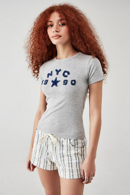 T-shirt court NYC 1990 taille: XS - BDG - Modalova