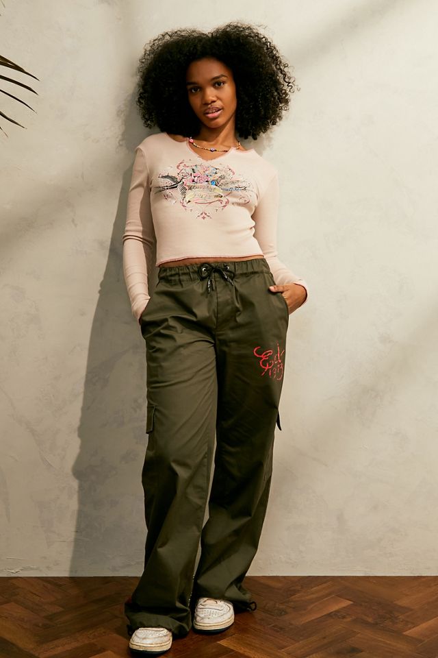 UO Swallows Tattoo Print Notch Neck Top #2