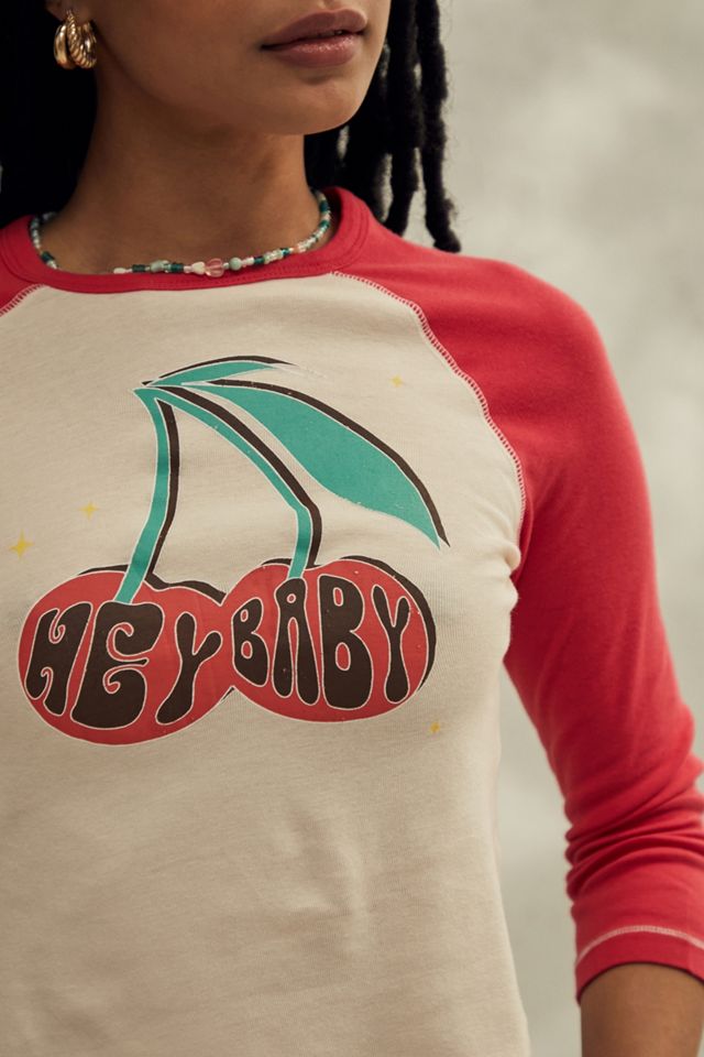 UO Cherry Print Raglan T-Shirt  #1