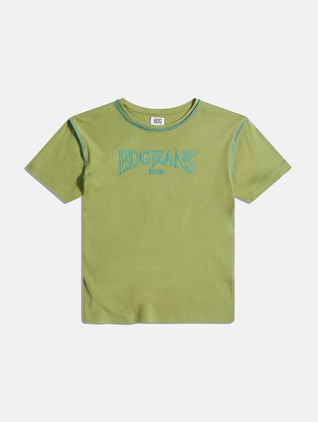 BDG Green Contrast Stitched Baby T-Shirt  #3