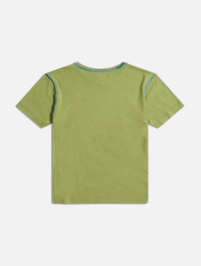 BDG Green Contrast Stitched Baby T-Shirt  #4