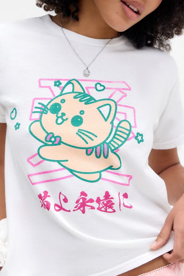 UO Anime Kitten Relaxed T-Shirt #1
