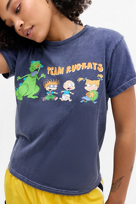 UO Rugrats Relaxed T-Shirt - Navy XS/S at Urban Outfitters