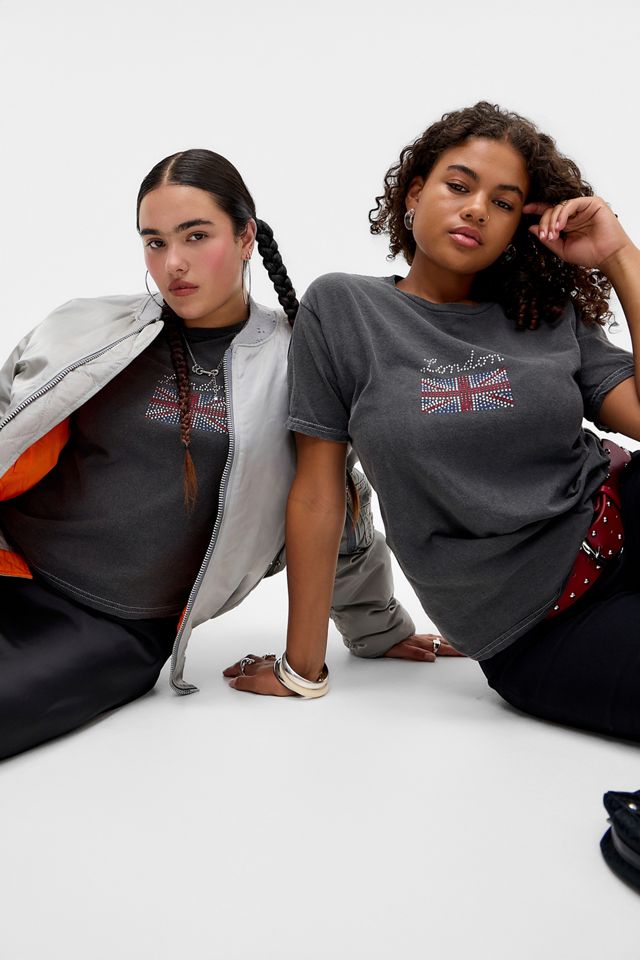 UO Union Jack Hotfix Relaxed T-Shirt #5