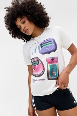 UO Y2K Pager Relaxed T-Shirt