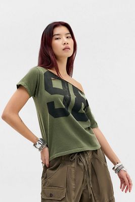 BDG 98 schulterfreies Grafik-T-Shirt
