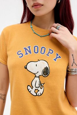 UO Varsity Snoopy Entspanntes T-Shirt