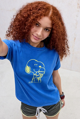 UO Snoopy Ice Cream Relaxed T-Shirt | Urban Outfitters UK