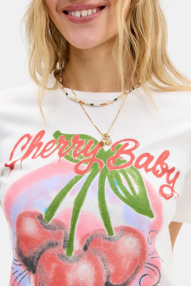 Camiseta Relajada UO Cherry Spray #1