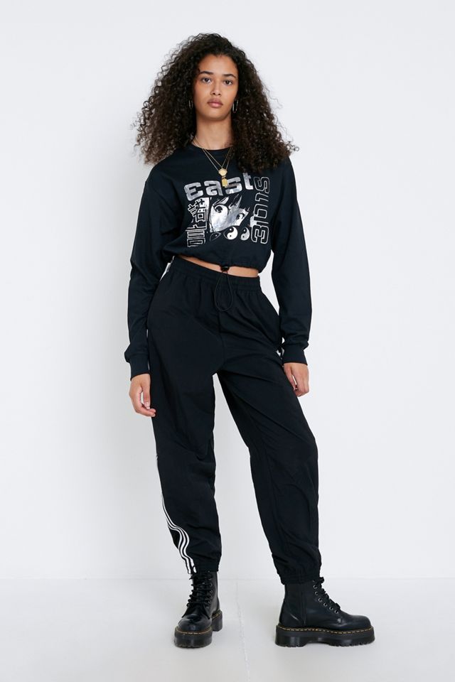 UO Holographic Print Long-Sleeve Bubble Hem T-Shirt #2