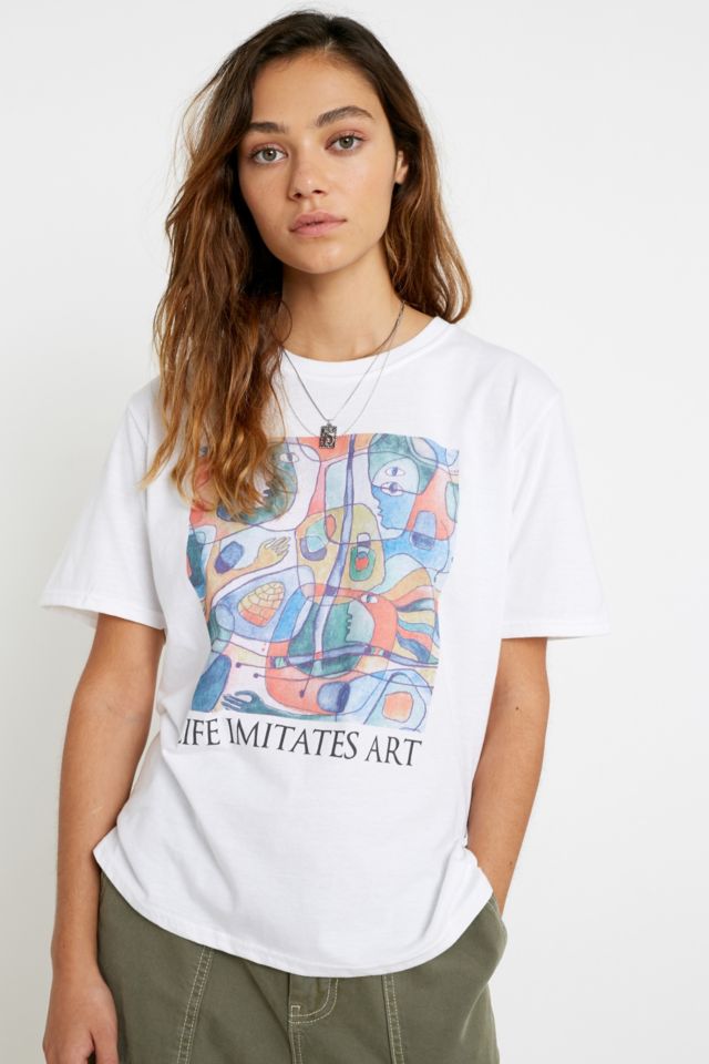 UO Life Imitates Art T-Shirt | Urban Outfitters UK