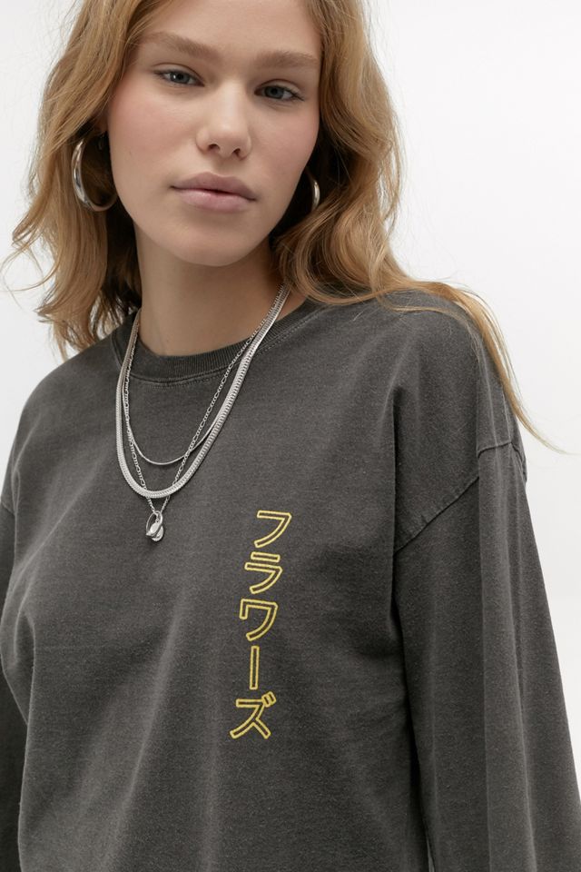 UO - Nouveau T-shirt à manches longues style skate, motifs floraux #2