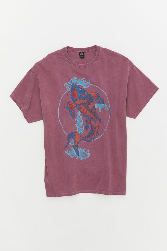 UO Koi Fish Oversized Dad T-Shirt #1