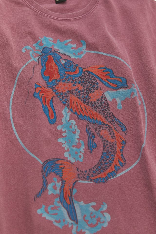 UO Koi Fish Oversized Dad T-Shirt #2