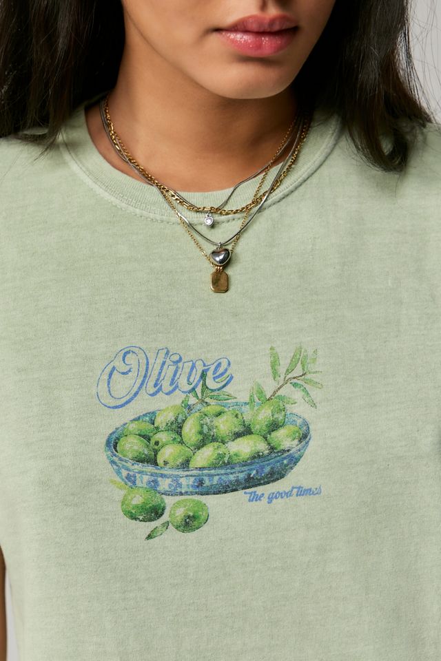 UO Olive Bowl Relaxed T-Shirt #1