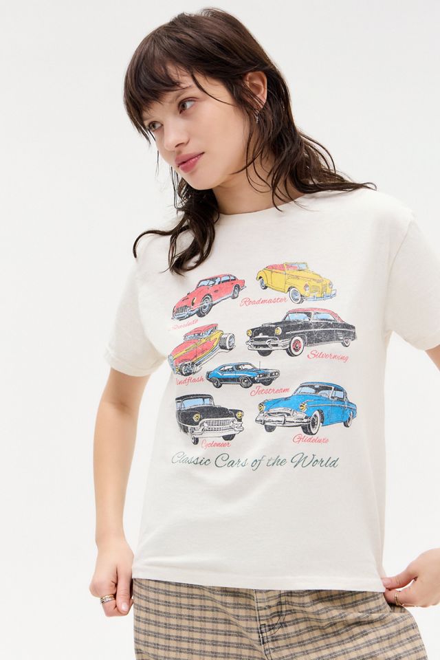 UO Vintage Car Chart Relaxed T-Shirt #1