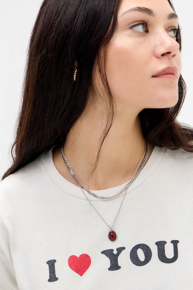T-shirt ample UO I Love You #1