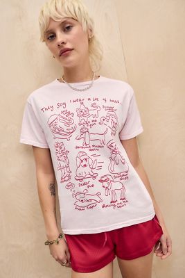 T-shirt rilassata UO Cat Hat Doodle