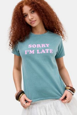 UO Sorry I'm Late Entspanntes T-Shirt