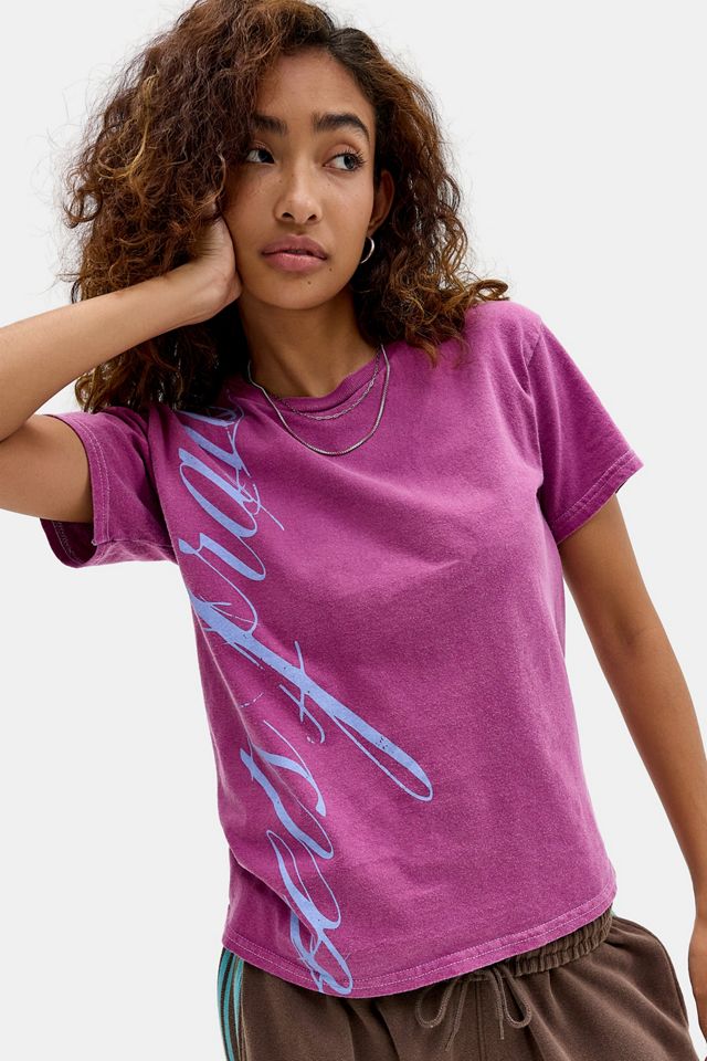 Algo francés.. Camiseta gráfica relajada Script #2