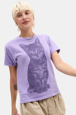 T-shirt décontracté UO chat pixel qui fait un clin d'œil