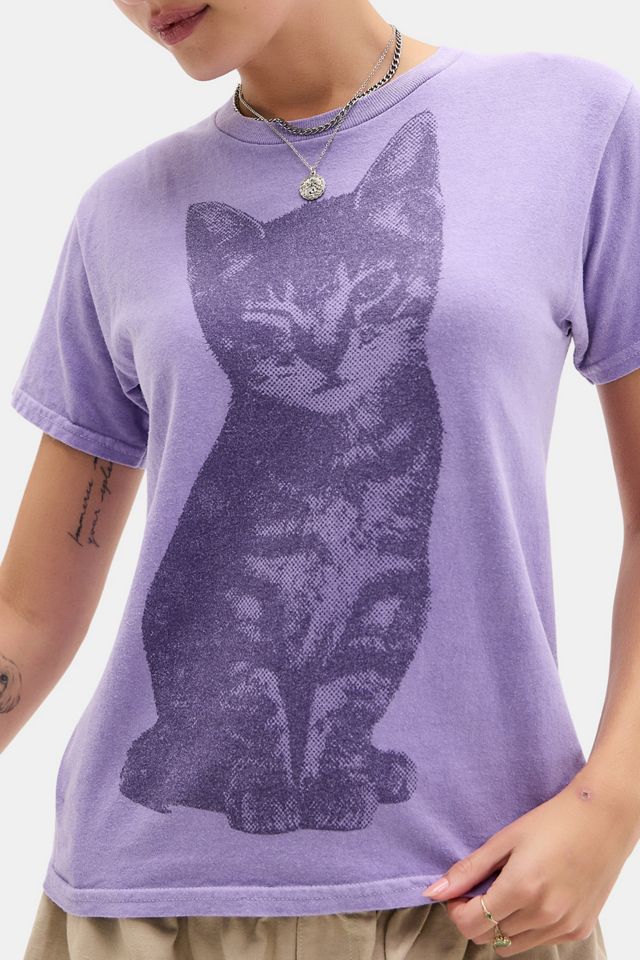 UO Pixel Zwinkernde Katze Relaxed T-Shirt #2